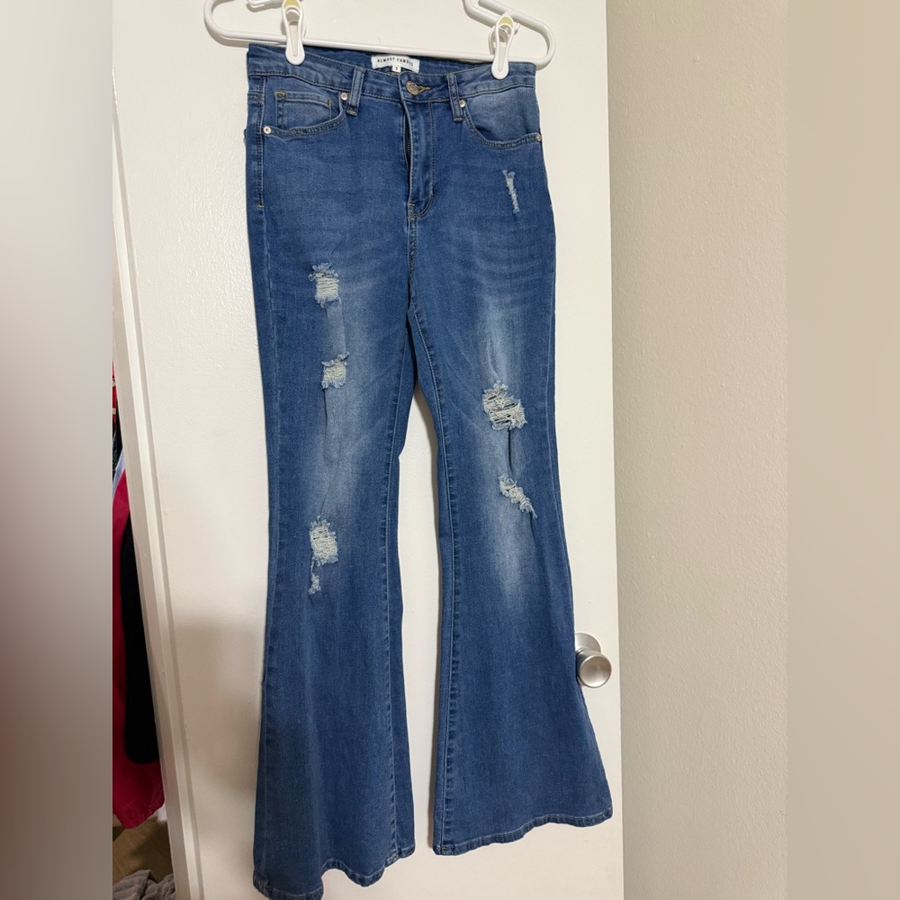 Women's Almost Famous Distressed Flare Jeans